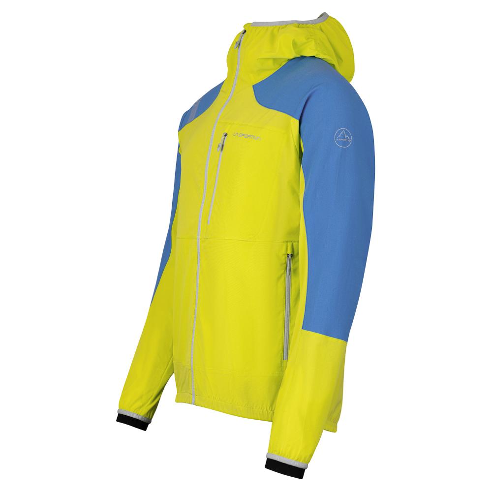 Softshell Jacket Light Albigna Man Citrus/Cobalt Blue