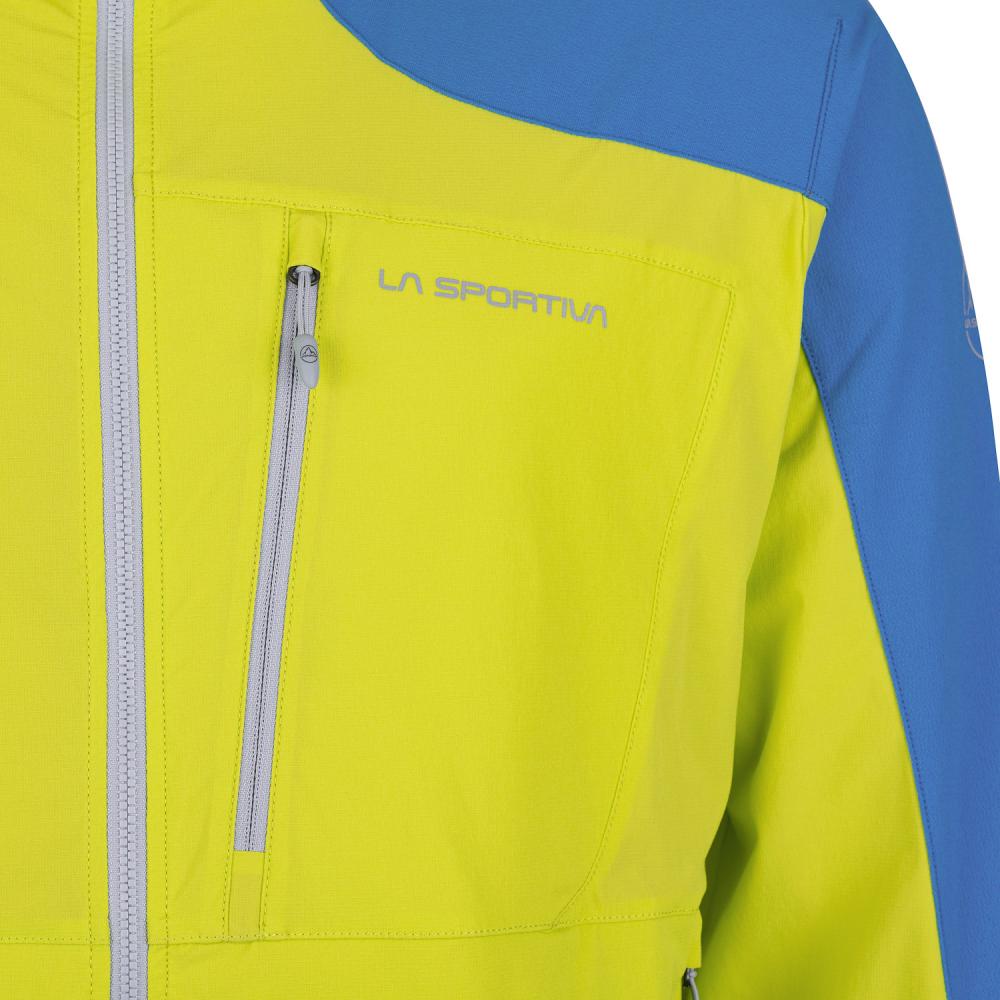 Softshell Jacket Light Albigna Man Citrus/Cobalt Blue