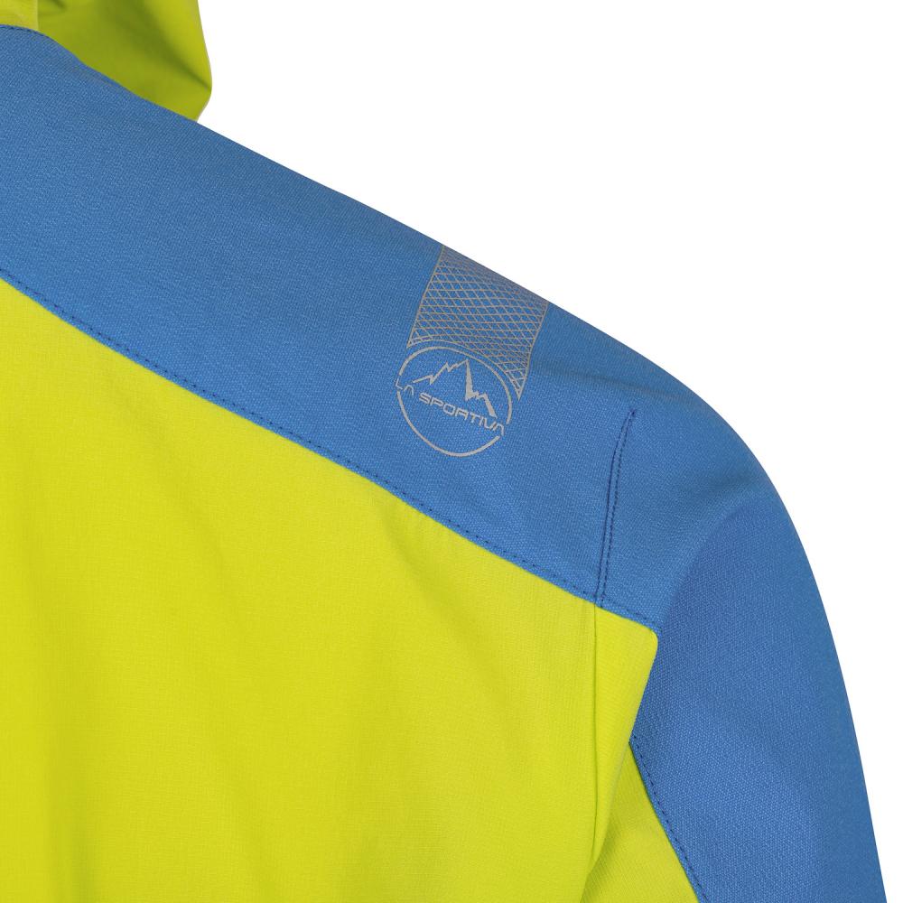 Softshell Jacket Light Albigna Man Citrus/Cobalt Blue